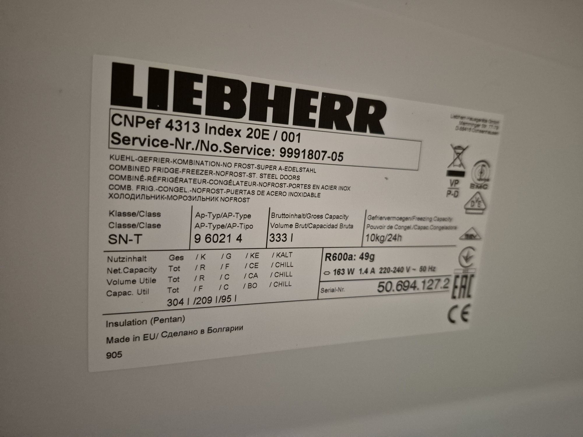 Frigorífico Liebherr