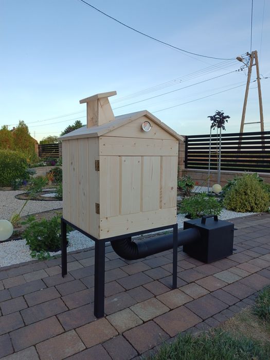 Wędzarnia ogrodowa,domowa,wędzarka drewniana,wędzarnik,wędzok-zestaw