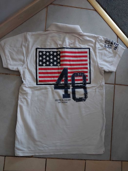 Bluzka z krótkim rękawem polo, rozm. 140 cm.  2 szt,