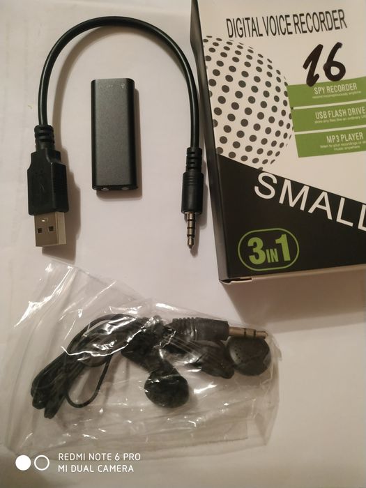 Міні диктофон з активацією голосом Nectronix R01, 16 Гб пам'яті, Mp3,