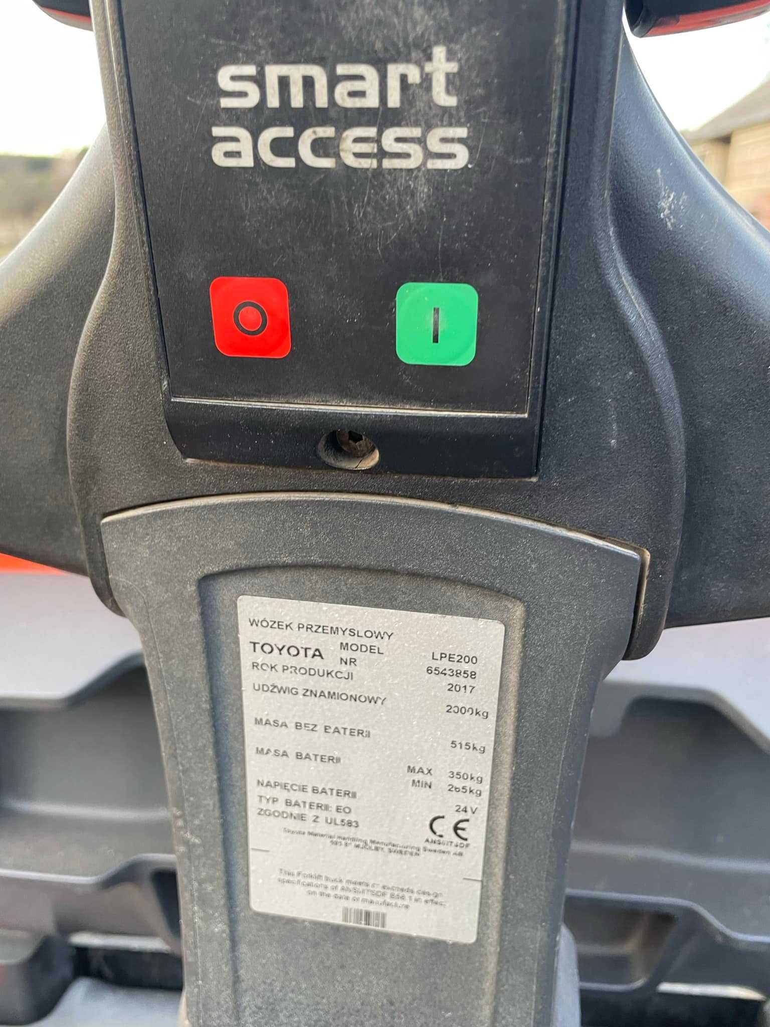 Toyota BT LPE200  2017 rydwan paleciak elektryczny z podestem
