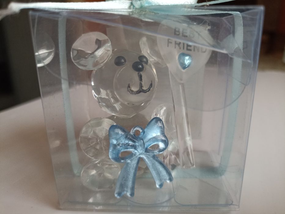 Подарок медвежёнок стеклянный фигурка под хрусталь