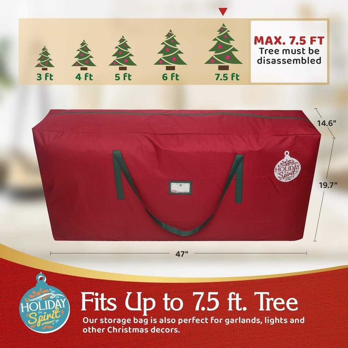 Torba na choinkę Pokrowiec na ozdoby świąteczne Wodoodporna OXFORD 600