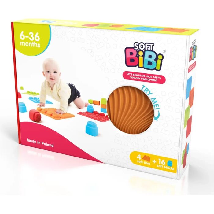 Maty Sensoryczne Z Klockami Soft Bibi 20 El.