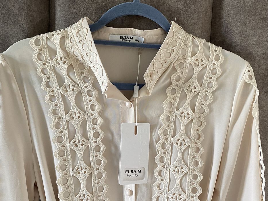Sukienka nowa M L beż piękna elegancka