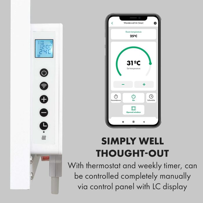 Grzejnik promiennik podczerwieni Klarstein Smart 120x60 cm 700 W