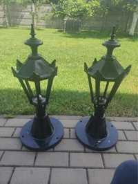 Dwie lampy ogrodowe