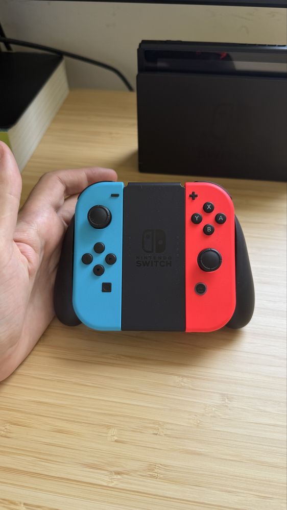 Nintendo switch com jogos e acessorios