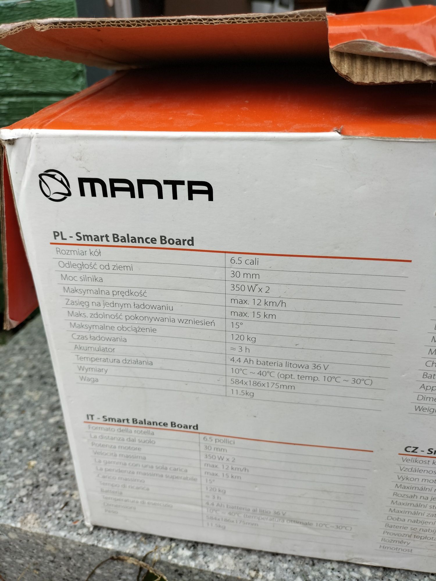 Manta Smart Balance Board 6'5 MSB001 Viper deskorolka elektryczna