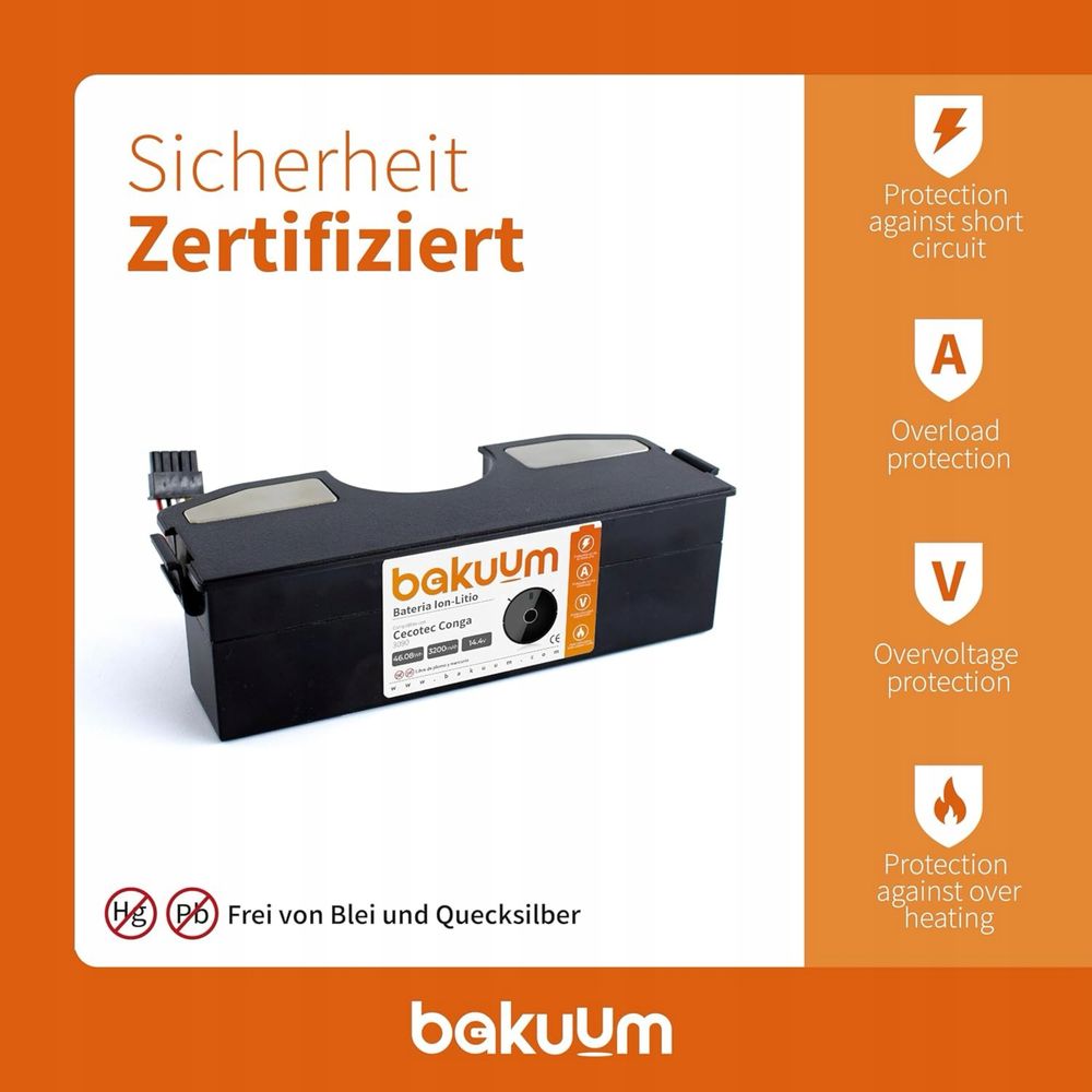 Akumulator 14,4 V 3200 mAh do odkurzacza automatycznego Cecotec Conga