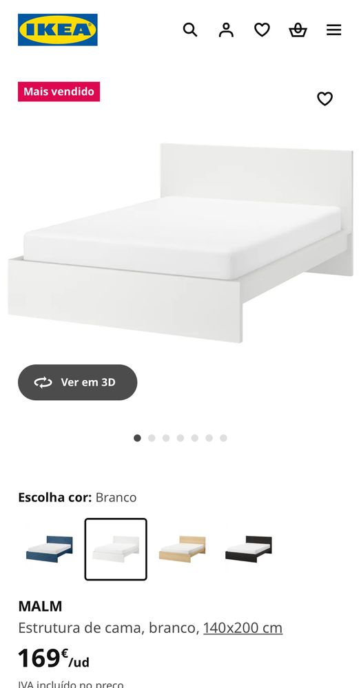 Camas casal e solteiro IKEA