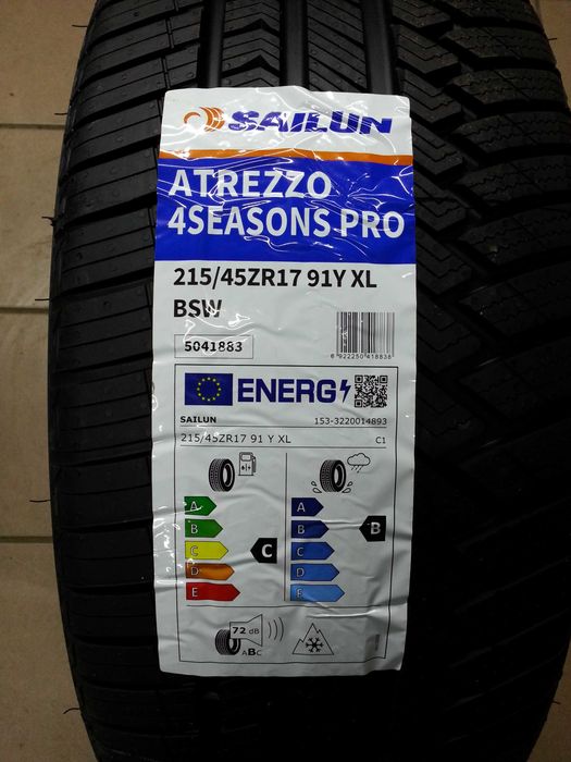 Opony całoroczne wielosezonowe 215/45r17 91Y XL Sailun 4Seasons PRO