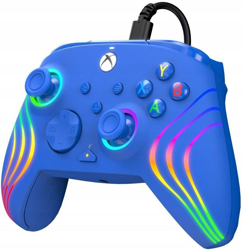 pdp pad przewodowy afterglow wave - niebieski pc xs xo xbox series one