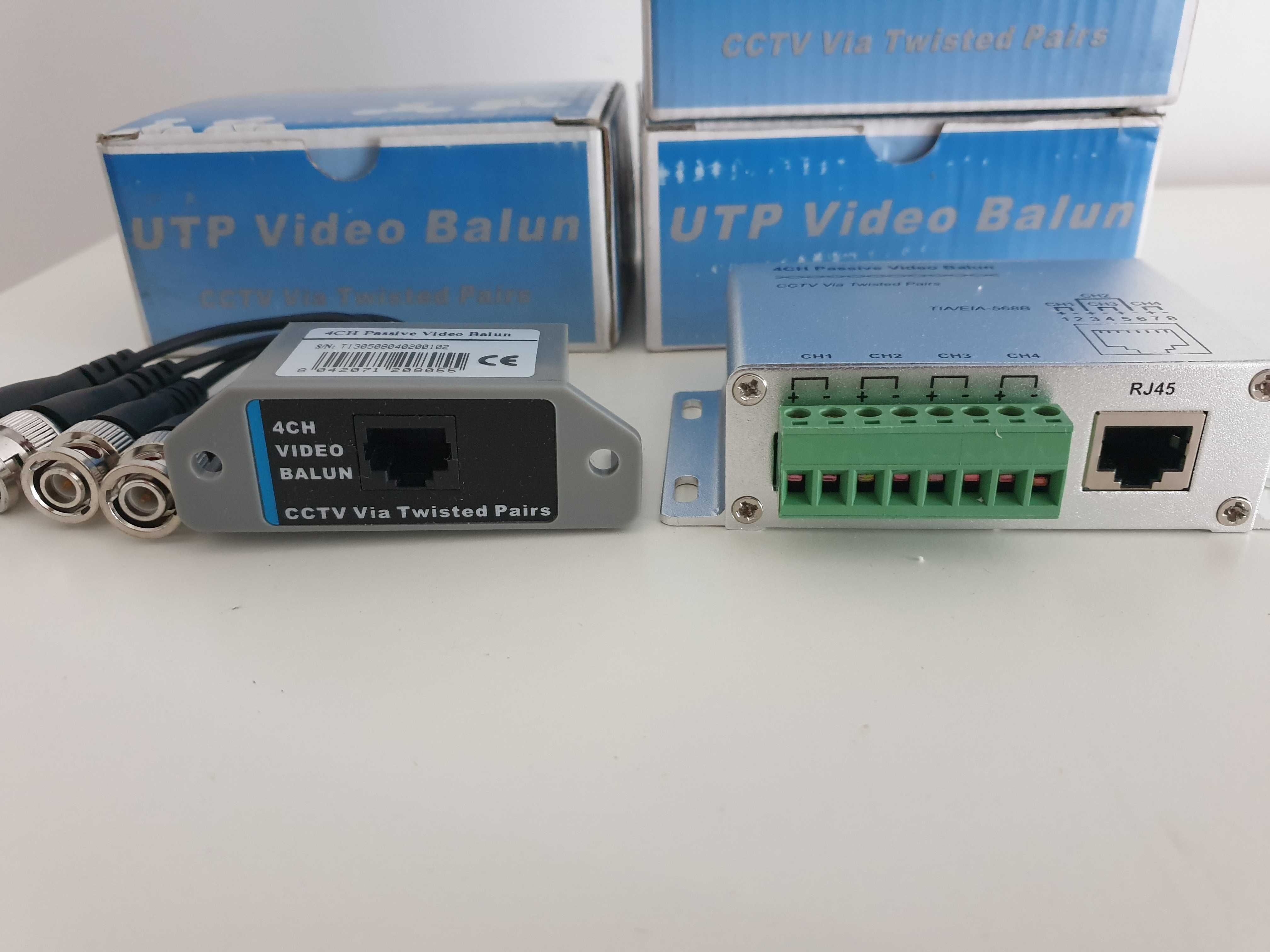 4CH Passive Video Balun Transformator video pasywny - 4kamery na 1 kab