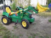 ROLLY TOYS TRAKTOR na pedały łyżka biegi hamulec pompowane koła3-8 lat