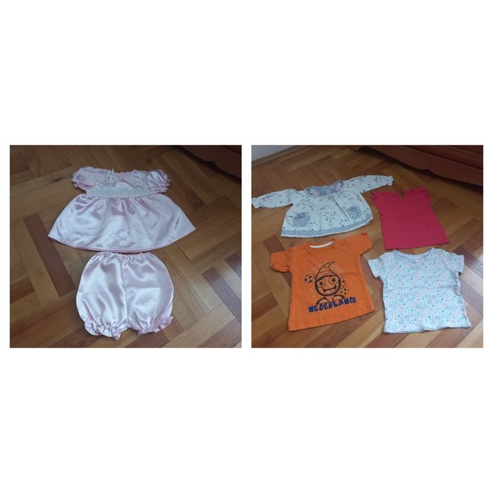 Paka ubrań 74 6-9m-cy dziewczynka wiosna-lato 36szt 2