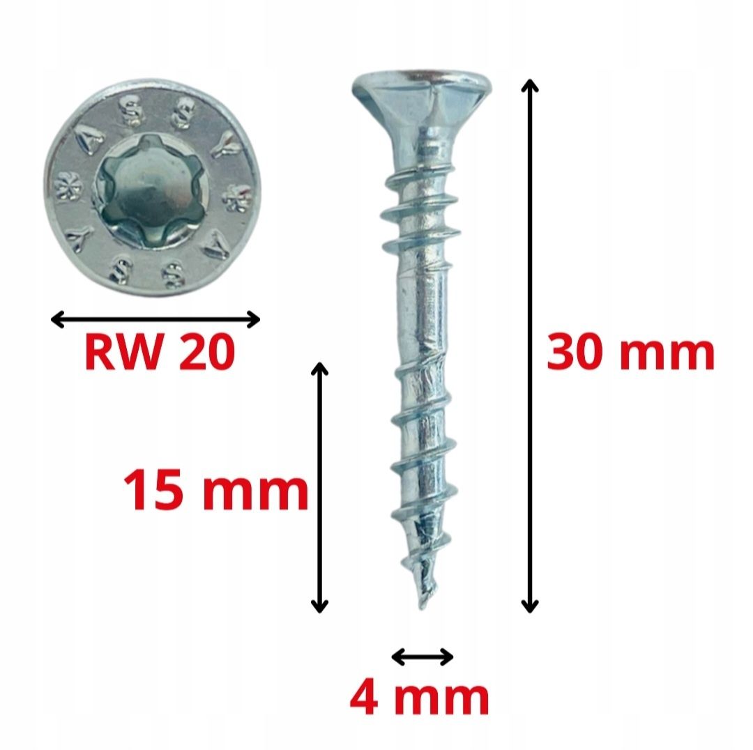 Wurth wkręty Assy 4x30 samo ściągające  do drewna 500 szt.
