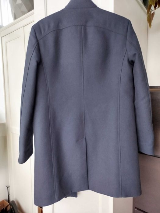 Sobretudo Zara homem azul escuro