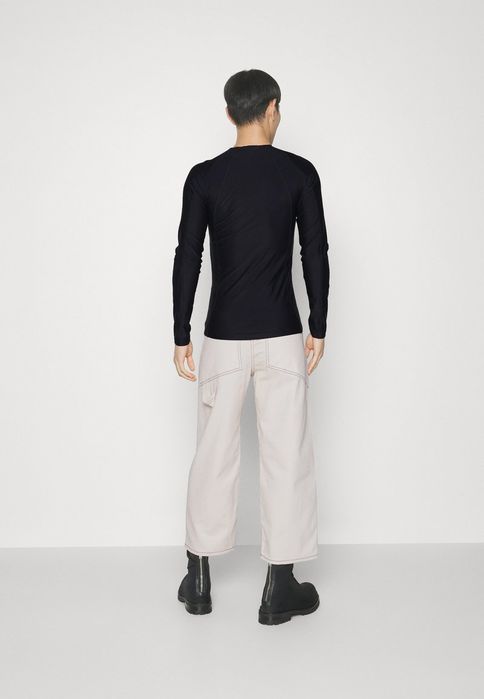 Koszulka z długim rękawem czarna z zamkami GmbH XS