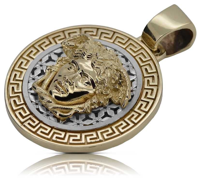 Złota zawieszka 14k 585 Meduza grecka droga cpn053wy 25mm Poznań