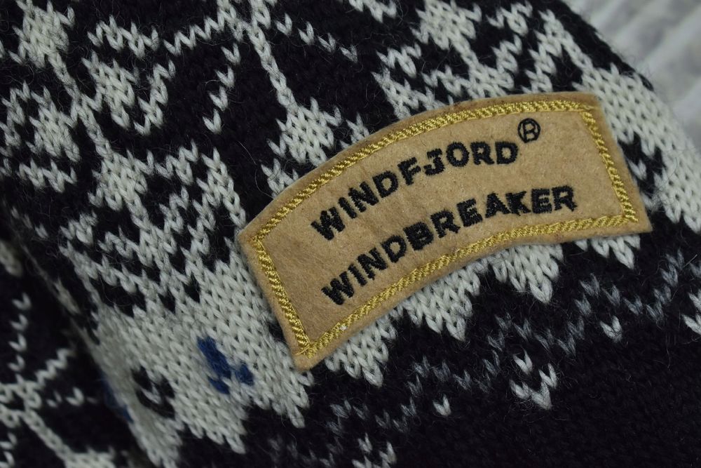 Windfjord Wełniany Sweter Kurtka Pullover Windproof M