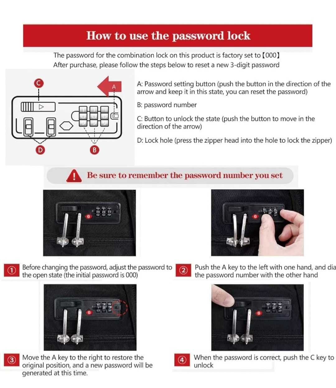 Рюкзак SHRRADOO з USB портом та кодовим замком