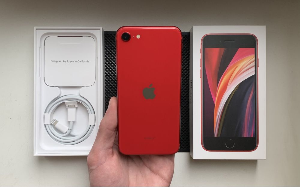 iPhone SE 2020 256гб - НОВЫЙ - 100% АКБ - NEVERLOCK + КОМПЛЕКТ - RED
