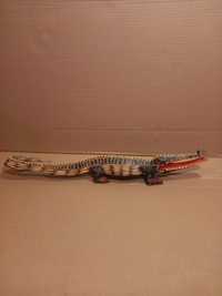 Vintage figurka drewniana Krokodyl