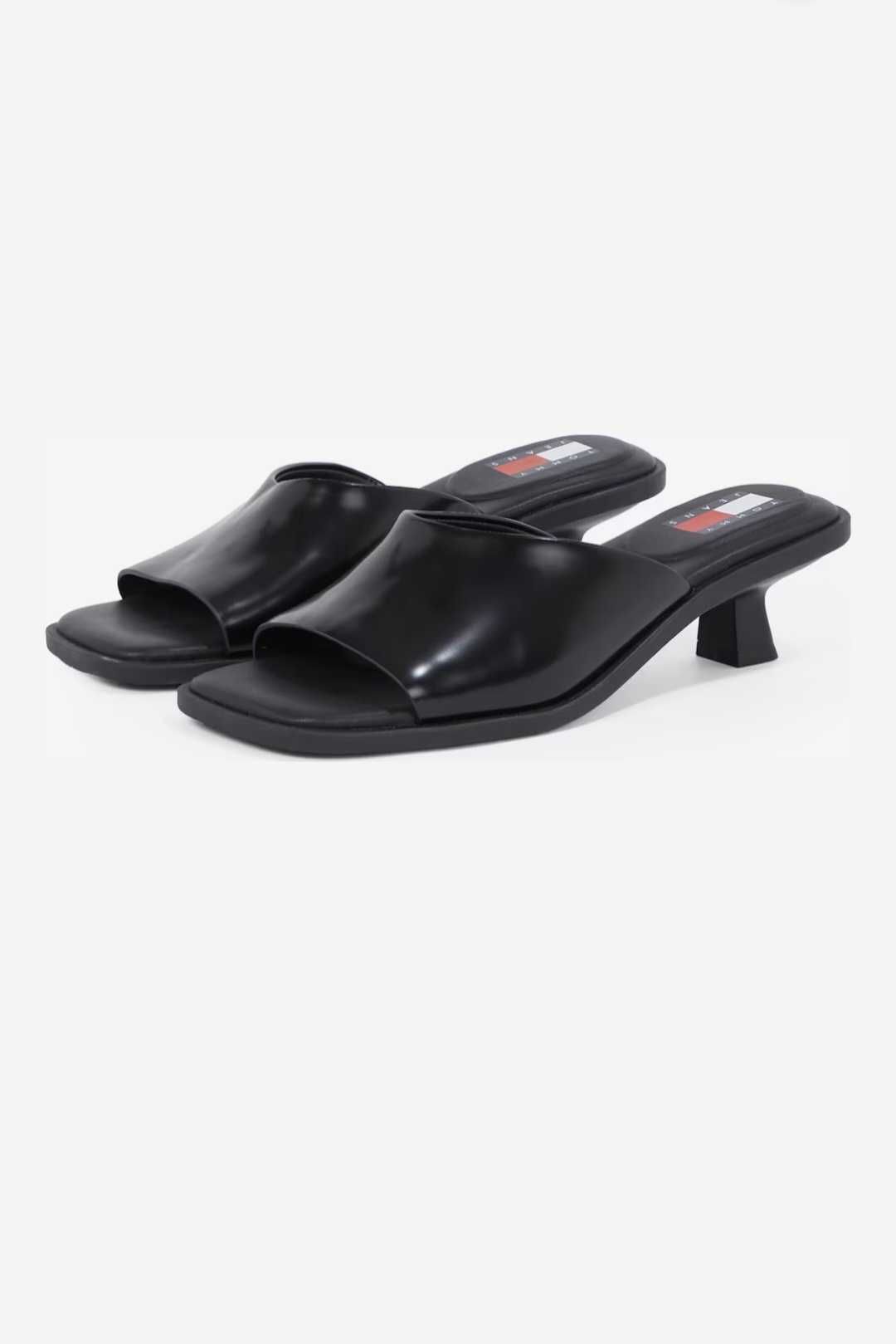 Жіночі шльопанці Tommy Jeans (Leather Kitten Heel Mules)