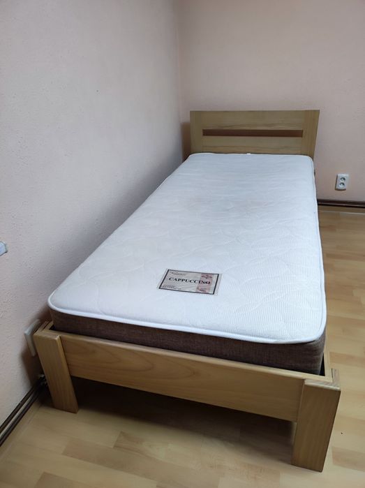 Дерев'яне ліжко з ЯСЕНА + МАТРАЦ