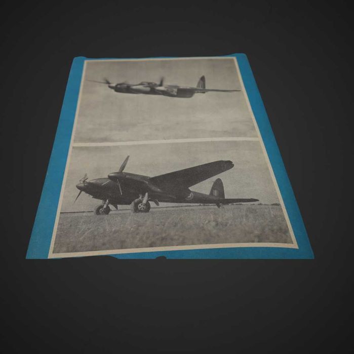 Plany modelarskie 124 Samolot DeHavilland Mosquito 1985r J4/010487