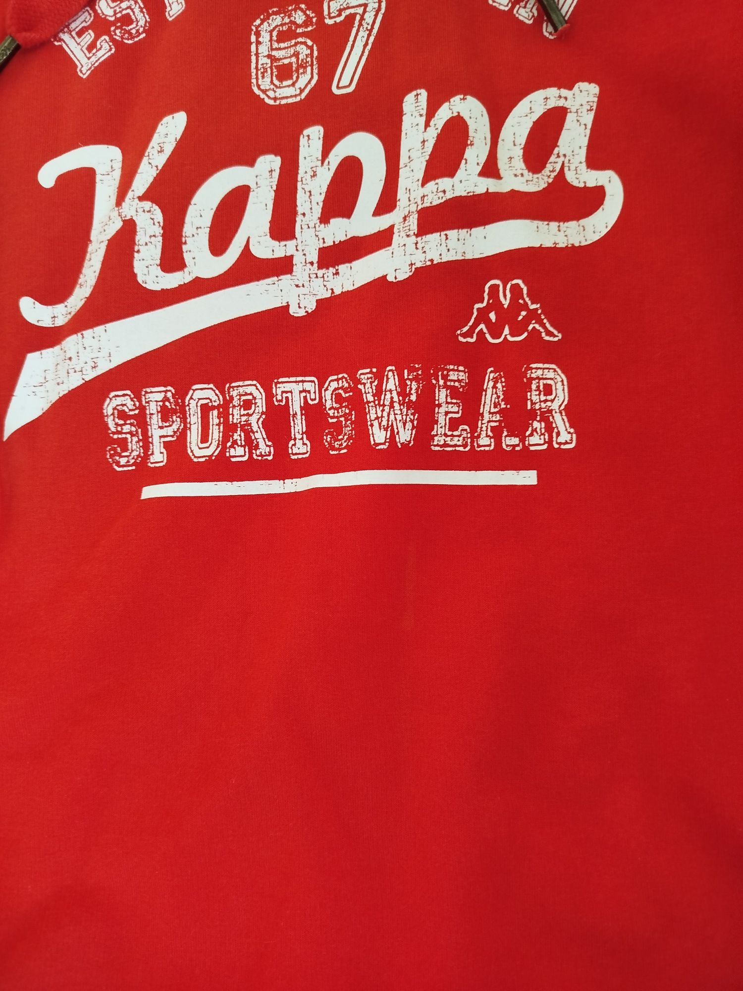Kappa czerwona bluza z kapturem 3XL