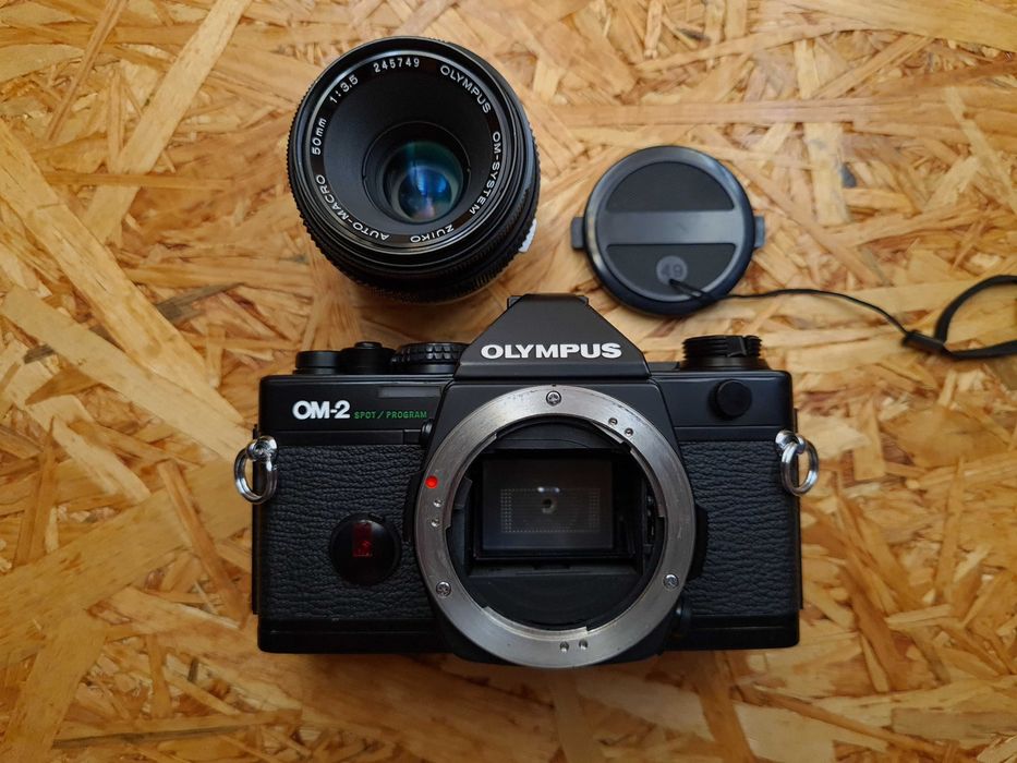 Olympus om2 spot /program + Macro Zuiko 50mm 3.5  Super Stan GWARANCJA