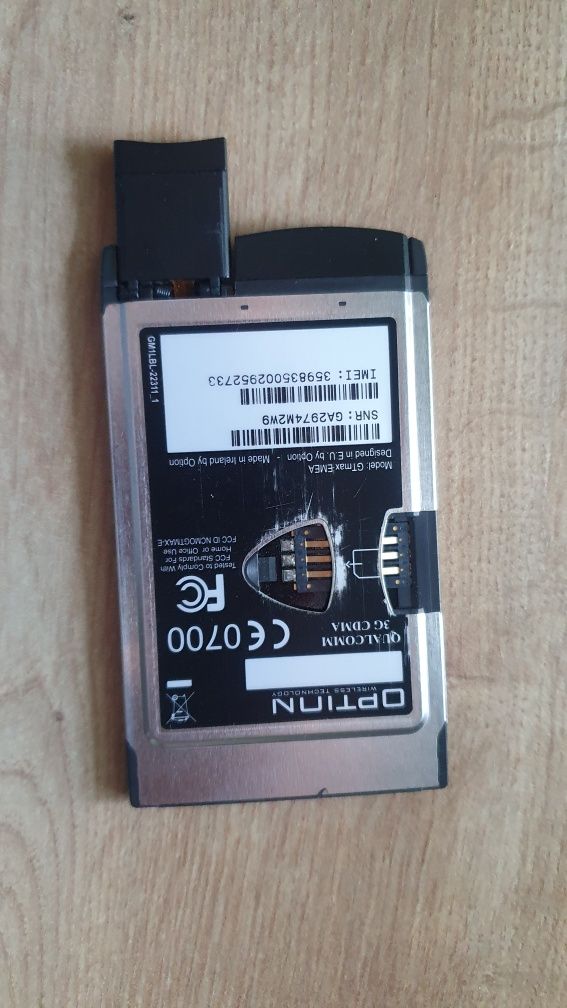 Modem PCMCIA Option gt max 3g