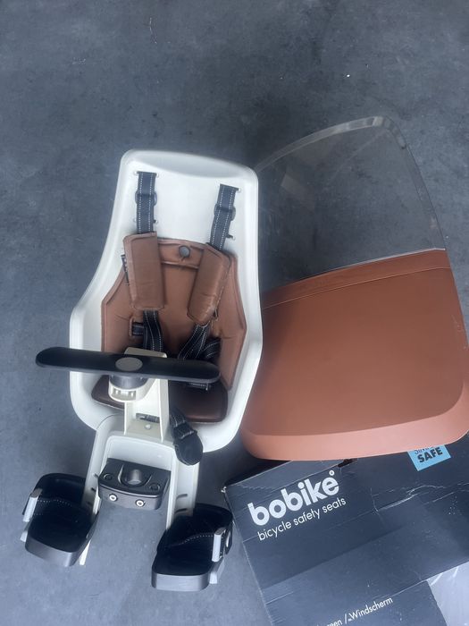 Fotelik na rower przedni przod Bobike Mini exclusive z oslonka