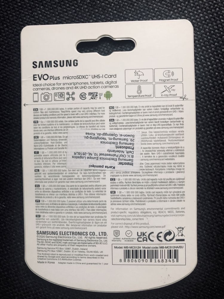 Karta Pamięci Samsung EVO Plus microSD (2020)