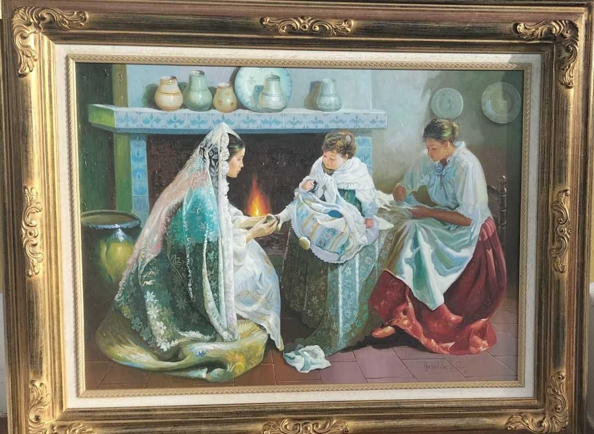 Quadro pintado com óleo sobre tela