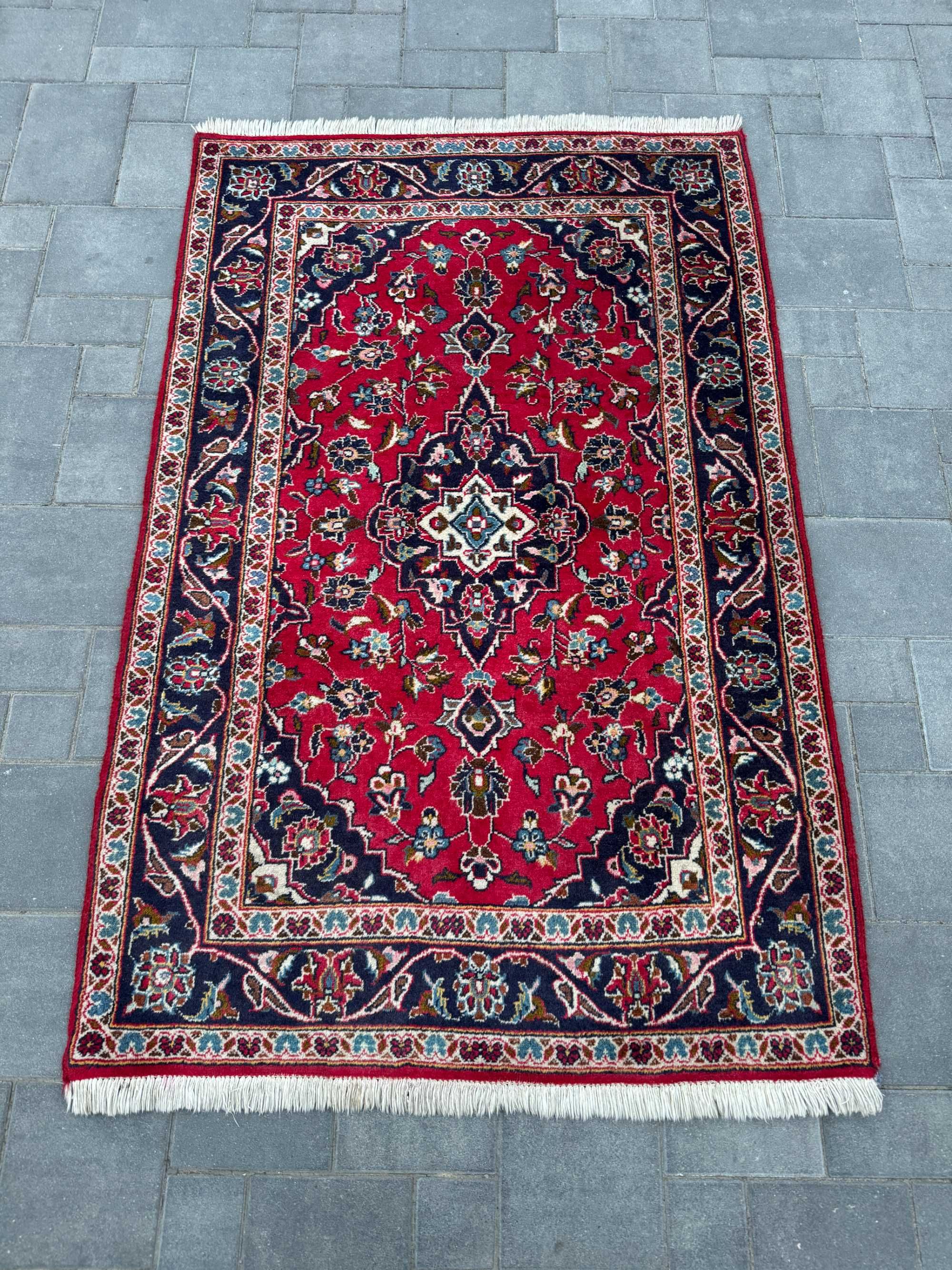 Keshan Perski Dywan Wełniany Ręcznie Tkany Iran 167x103