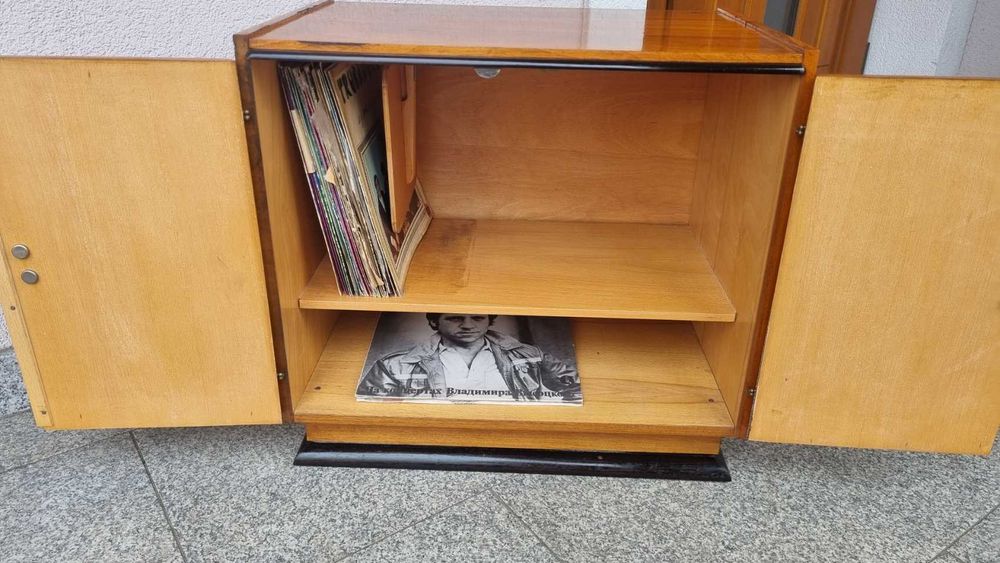 J Halabala Szafka Komoda na płyty, dokumenty Art Deco lata 30 Design