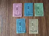 Bilhetes de Autocarro Carris - Anos 60