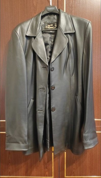 Женский кожаный пиджак 2 xl