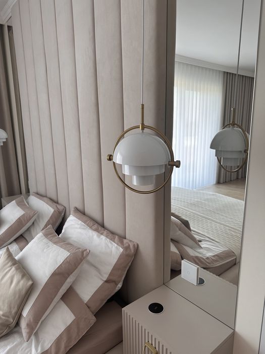 Lampa wisząca sufitowa biała 28cm