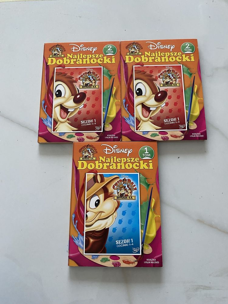 Chip i Dale Najlepsze Dobranocki - Disney książka i płyta DVD 3pak