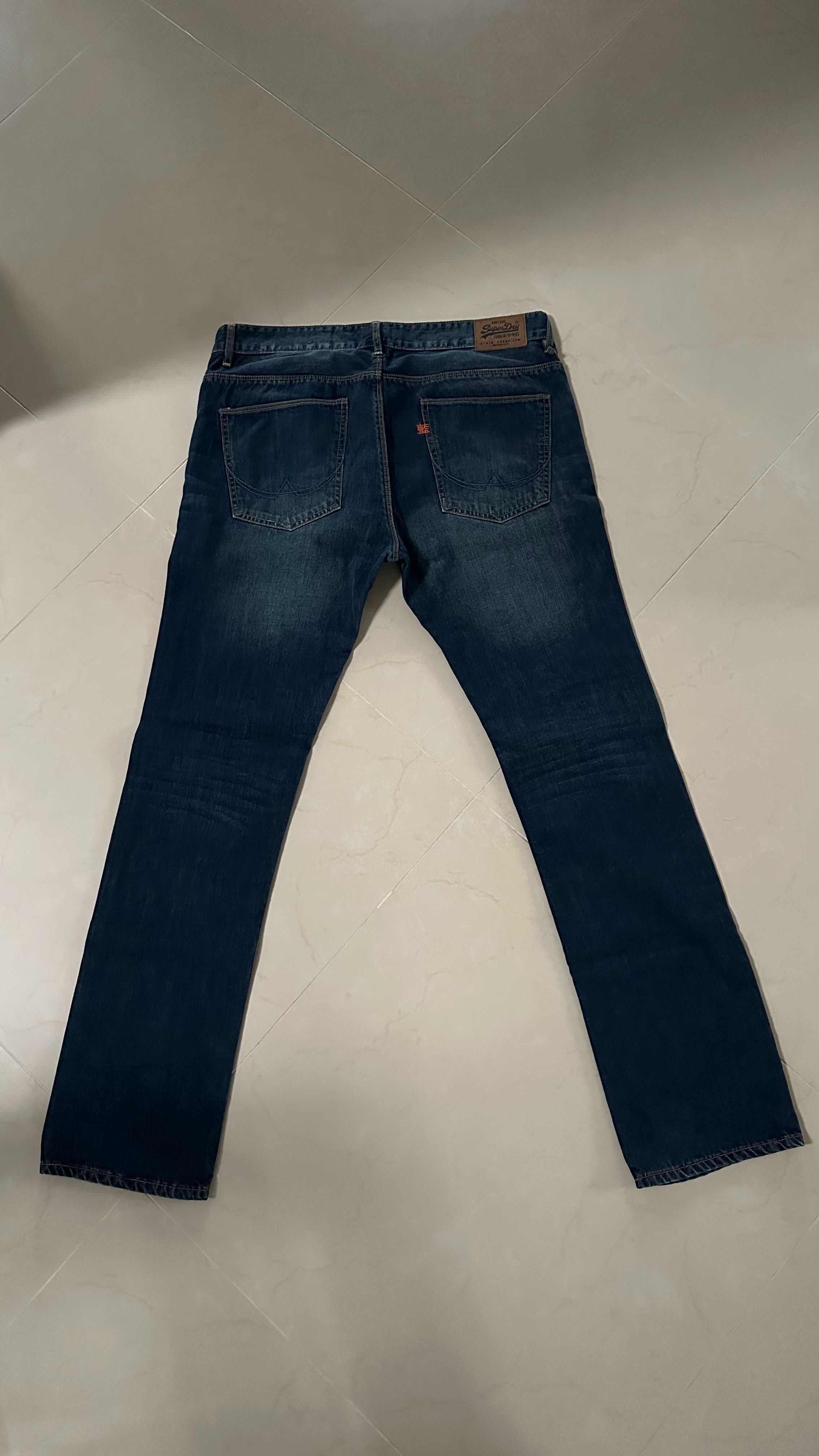 Superdry Slim 36/34 Spodnie Piękne