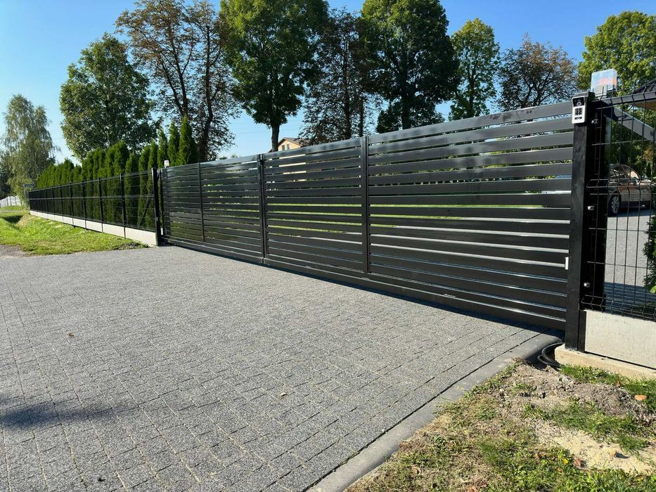 Ogrodzenie palisadowe lamele poziome palisada pozioma PRODUCENT!