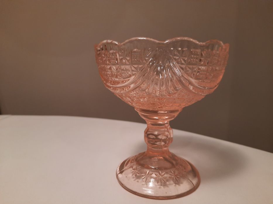 Cukiernica PRL rozaliowa cukiernica wachlarze HSG Ząbkowice!!!