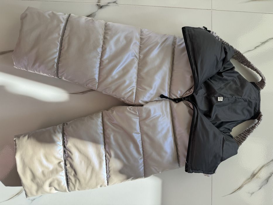 Классный зимний костюм Glamour kids, р. 92, с натуральным мехом