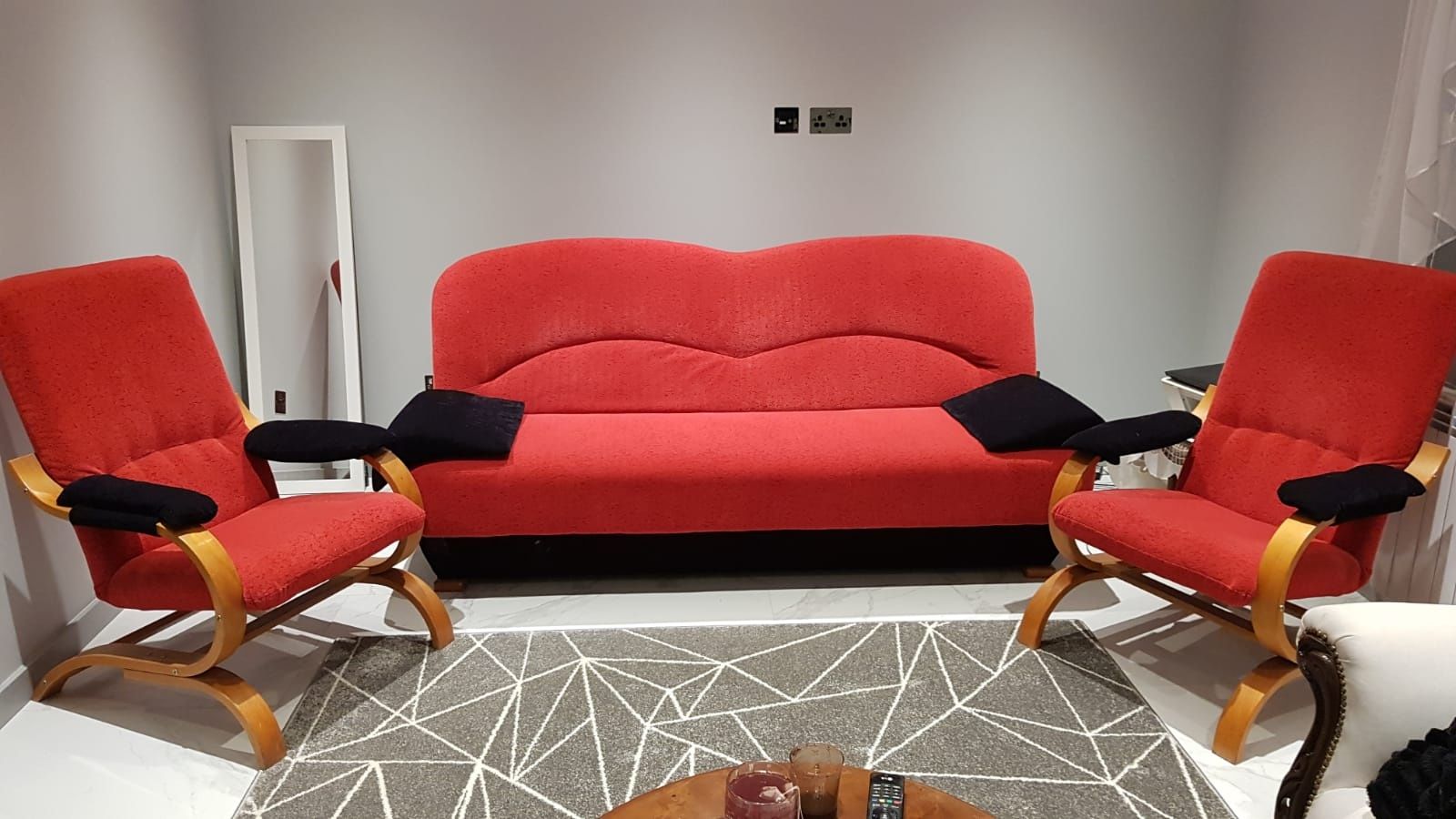 Zestaw łóżko z folelami sofa