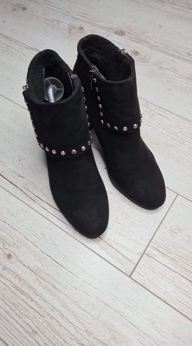 Buty botki na obcasie czarne CCC Lasocki 39 zamek ocieplane zimowe