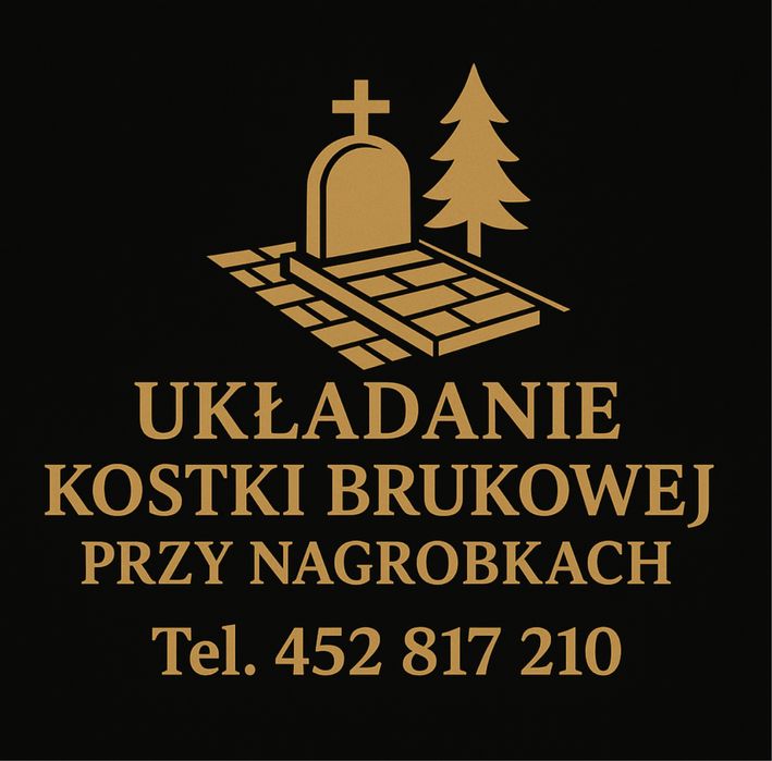 Ukladanie kostki przy nagrobkach